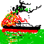 Burning ship